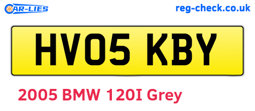 HV05KBY are the vehicle registration plates.