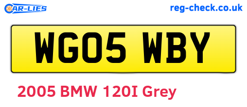 WG05WBY are the vehicle registration plates.