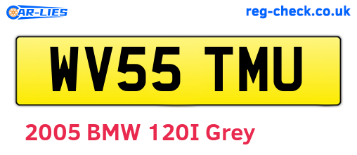 WV55TMU are the vehicle registration plates.