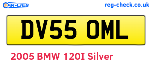 DV55OML are the vehicle registration plates.
