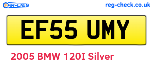 EF55UMY are the vehicle registration plates.