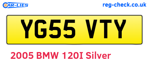 YG55VTY are the vehicle registration plates.