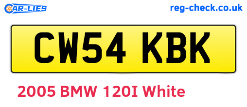 CW54KBK are the vehicle registration plates.