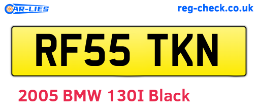 RF55TKN are the vehicle registration plates.