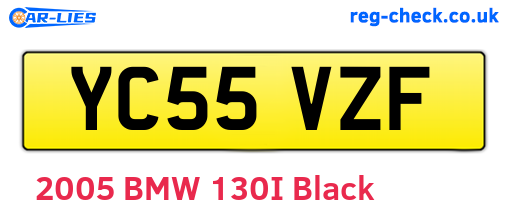 YC55VZF are the vehicle registration plates.