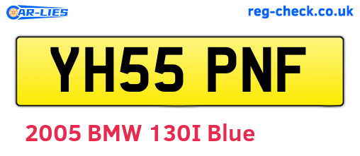 YH55PNF are the vehicle registration plates.