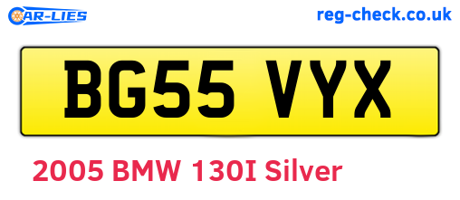 BG55VYX are the vehicle registration plates.