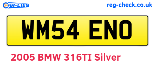 WM54ENO are the vehicle registration plates.