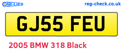 GJ55FEU are the vehicle registration plates.