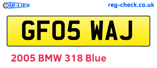 GF05WAJ are the vehicle registration plates.