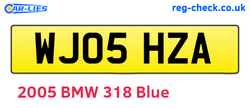WJ05HZA are the vehicle registration plates.