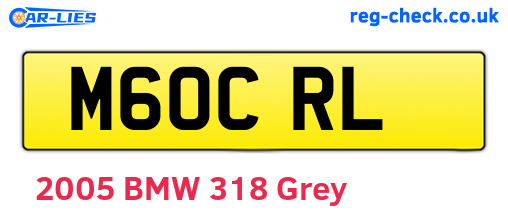 M60CRL are the vehicle registration plates.