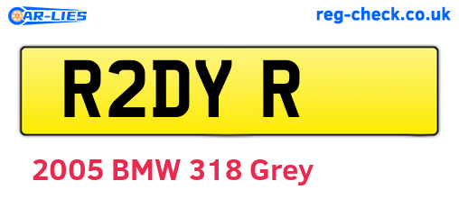 R2DYR are the vehicle registration plates.