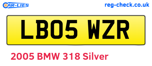 LB05WZR are the vehicle registration plates.