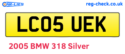 LC05UEK are the vehicle registration plates.