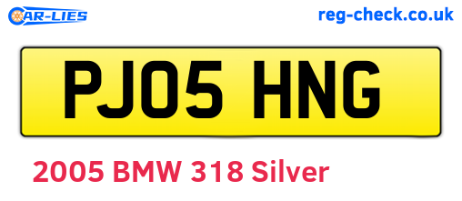 PJ05HNG are the vehicle registration plates.