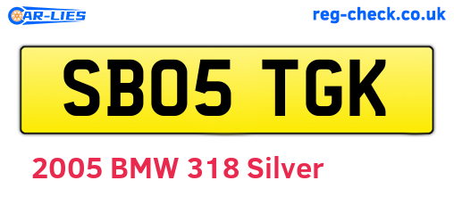 SB05TGK are the vehicle registration plates.
