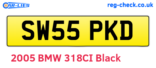 SW55PKD are the vehicle registration plates.