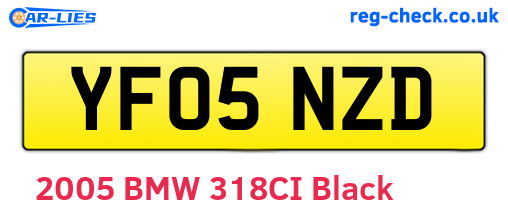 YF05NZD are the vehicle registration plates.