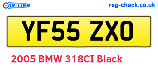 YF55ZXO are the vehicle registration plates.