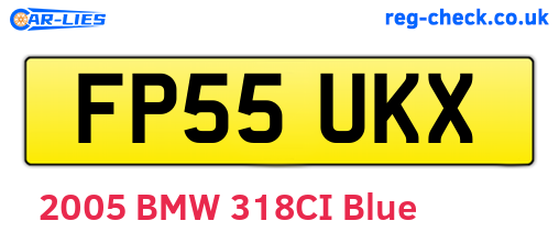 FP55UKX are the vehicle registration plates.