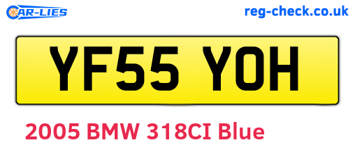 YF55YOH are the vehicle registration plates.