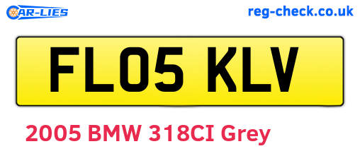 FL05KLV are the vehicle registration plates.