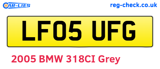 LF05UFG are the vehicle registration plates.