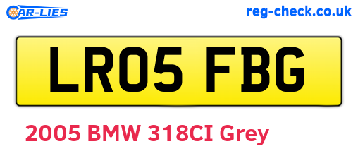 LR05FBG are the vehicle registration plates.