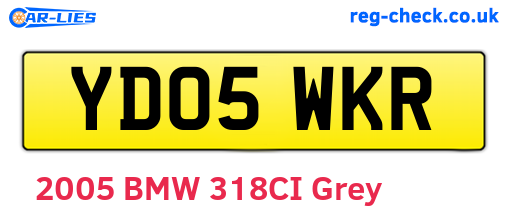 YD05WKR are the vehicle registration plates.