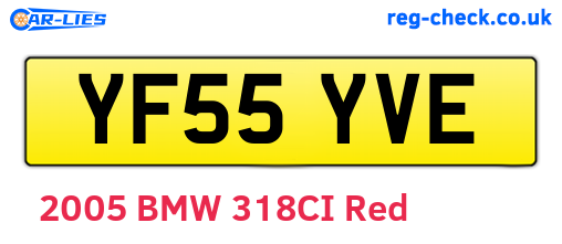 YF55YVE are the vehicle registration plates.