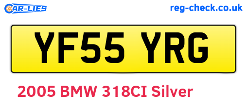 YF55YRG are the vehicle registration plates.