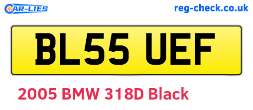 BL55UEF are the vehicle registration plates.