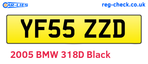 YF55ZZD are the vehicle registration plates.