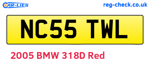 NC55TWL are the vehicle registration plates.