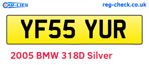 YF55YUR are the vehicle registration plates.