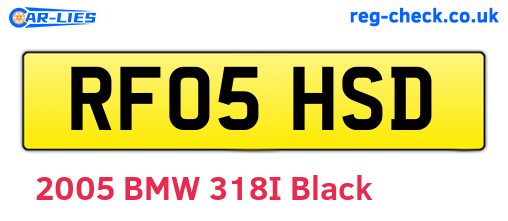 RF05HSD are the vehicle registration plates.