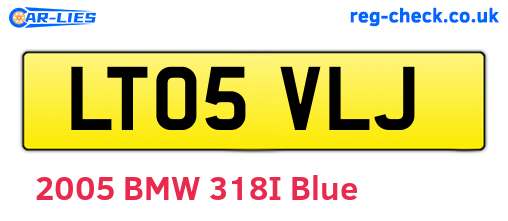 LT05VLJ are the vehicle registration plates.