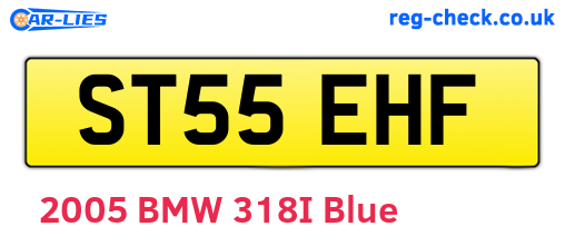 ST55EHF are the vehicle registration plates.