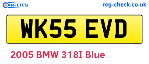 WK55EVD are the vehicle registration plates.
