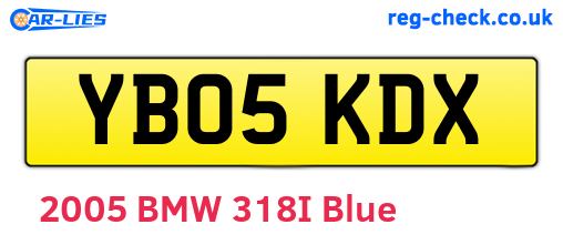 YB05KDX are the vehicle registration plates.