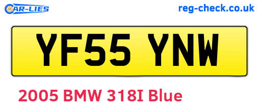 YF55YNW are the vehicle registration plates.