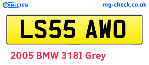 LS55AWO are the vehicle registration plates.