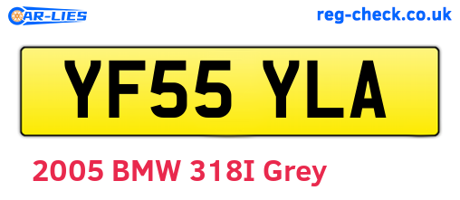 YF55YLA are the vehicle registration plates.