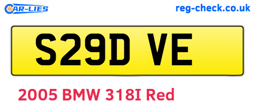 S29DVE are the vehicle registration plates.