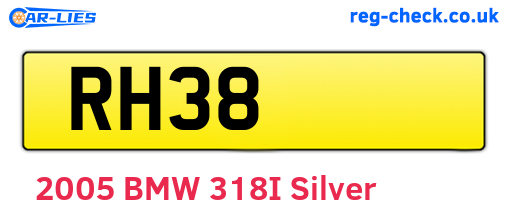 RH38 are the vehicle registration plates.