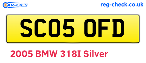 SC05OFD are the vehicle registration plates.