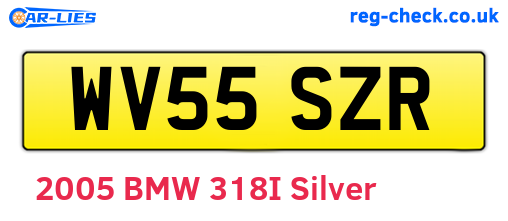 WV55SZR are the vehicle registration plates.