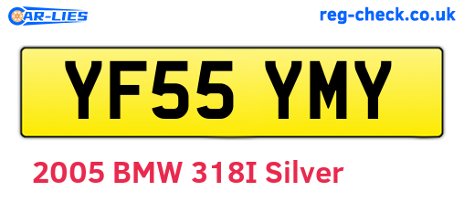 YF55YMY are the vehicle registration plates.