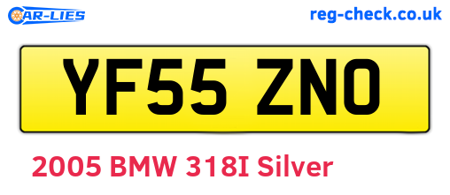 YF55ZNO are the vehicle registration plates.
